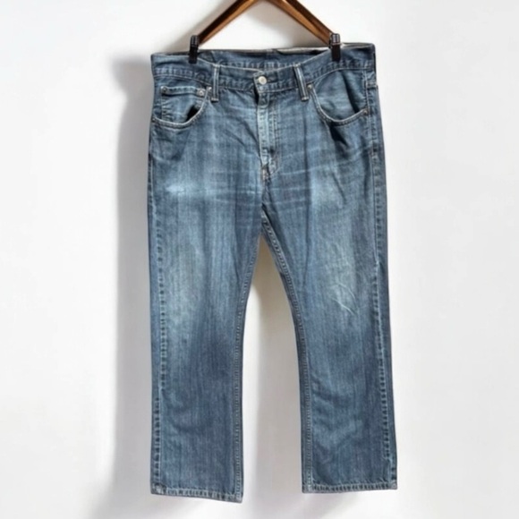 🌻Levi's 527 Slim Distressed Bootcut Jeans Men's Size 36"x30" - Picture 1 of 9